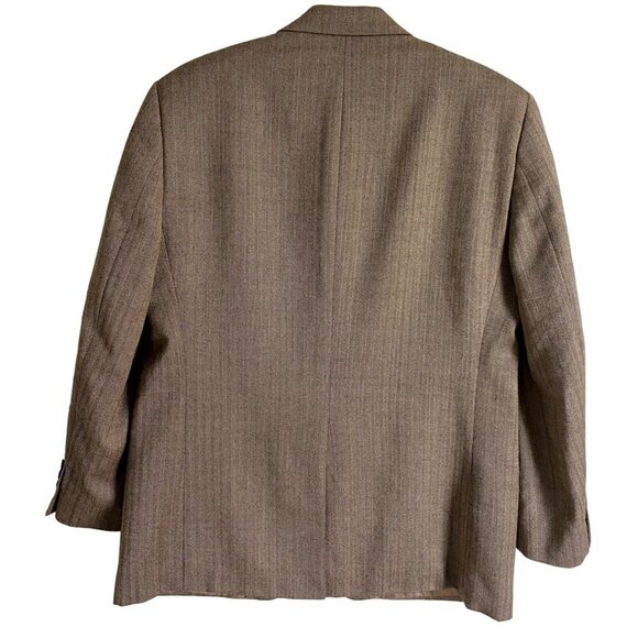 Izod Men's Brown Wool Blazer Jacket Two-Button Notch Lapel 42R - Picture 7 of 8